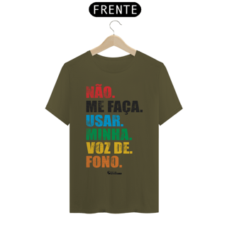Nome do produto Camiseta Fonoaudiólogo VOZ DE FONO - Unissex - Cores Claras