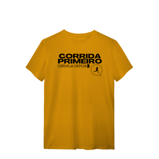 Nome do produto T-shirt - Corrida primeiro, cerveja depois