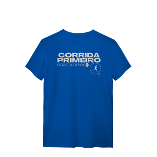 Nome do produto T-shirt - Corrida primeiro, cerveja depois