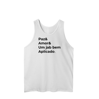 Nome do produto Regata - Paz & Amor & um Jab Bem Aplicado