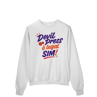 Nome do produto Moletom - Devil Press é legal SIM!