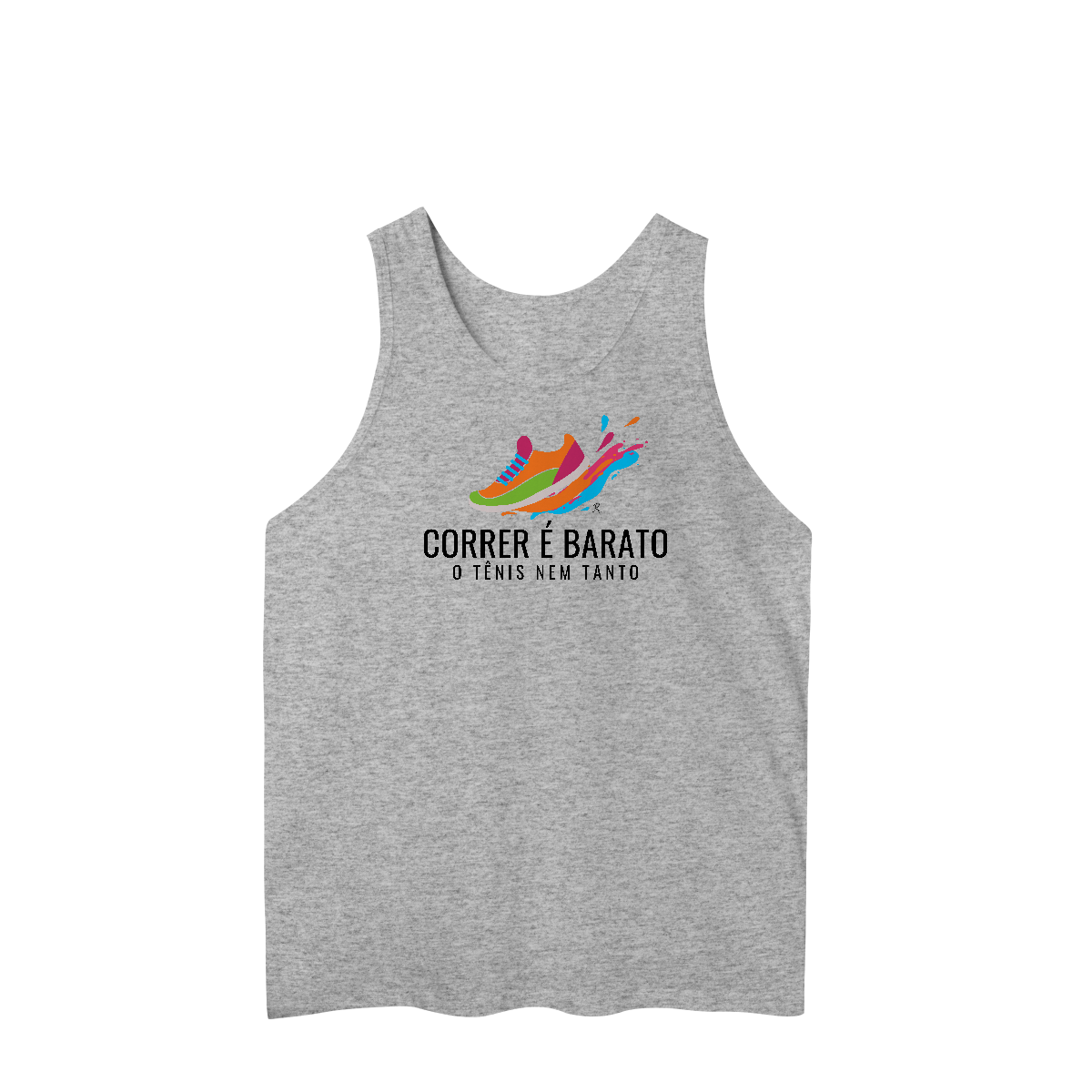 Nome do produto: Regata Masculina - Correr é barato, o tênis nem tanto