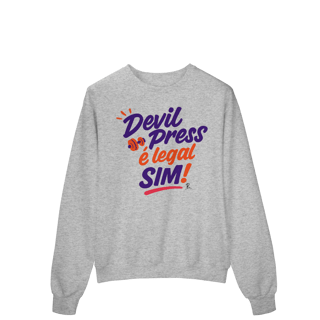 Nome do produto Moletom - Devil Press é legal SIM!