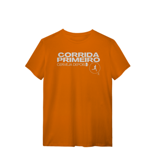 Nome do produto T-shirt - Corrida primeiro, cerveja depois