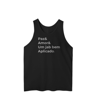 Nome do produto Regata - Paz & Amor & um Jab Bem Aplicado