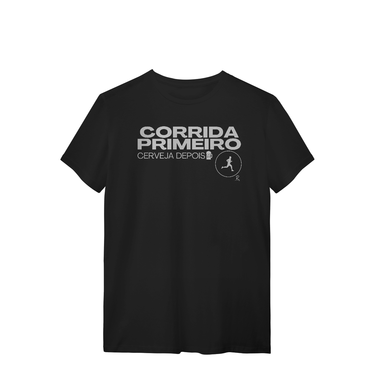Nome do produto: T-shirt - Corrida primeiro, cerveja depois