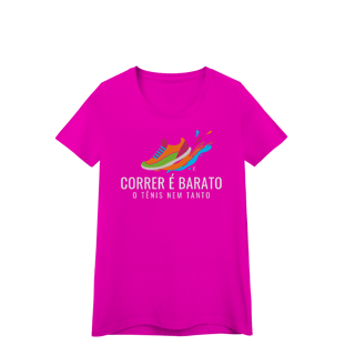 Nome do produto Baby look - Correr é barato, o tênis nem tanto