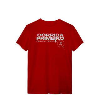 Nome do produto T-shirt - Corrida primeiro, cerveja depois