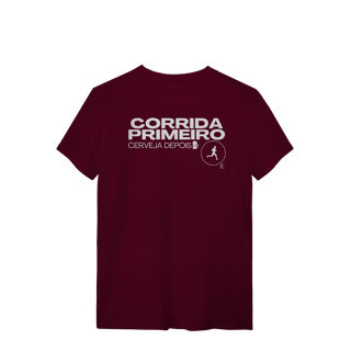 Nome do produto T-shirt - Corrida primeiro, cerveja depois