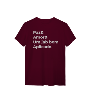 Nome do produto T-shirt – Paz & Amor & um Jab Bem Aplicado