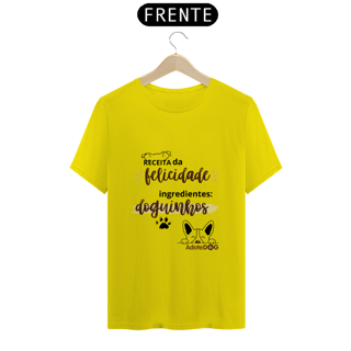 Nome do produto Camiseta T-Shirt Colorida Receita da Felicidade 