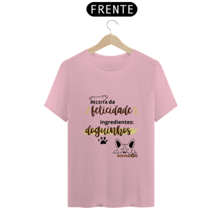 Nome do produto Camiseta T-Shirt Colorida Receita da Felicidade 