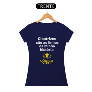 Nome do produto Camiseta Código Vital – Cicatrizes (Preta | Azul | Vermelha)