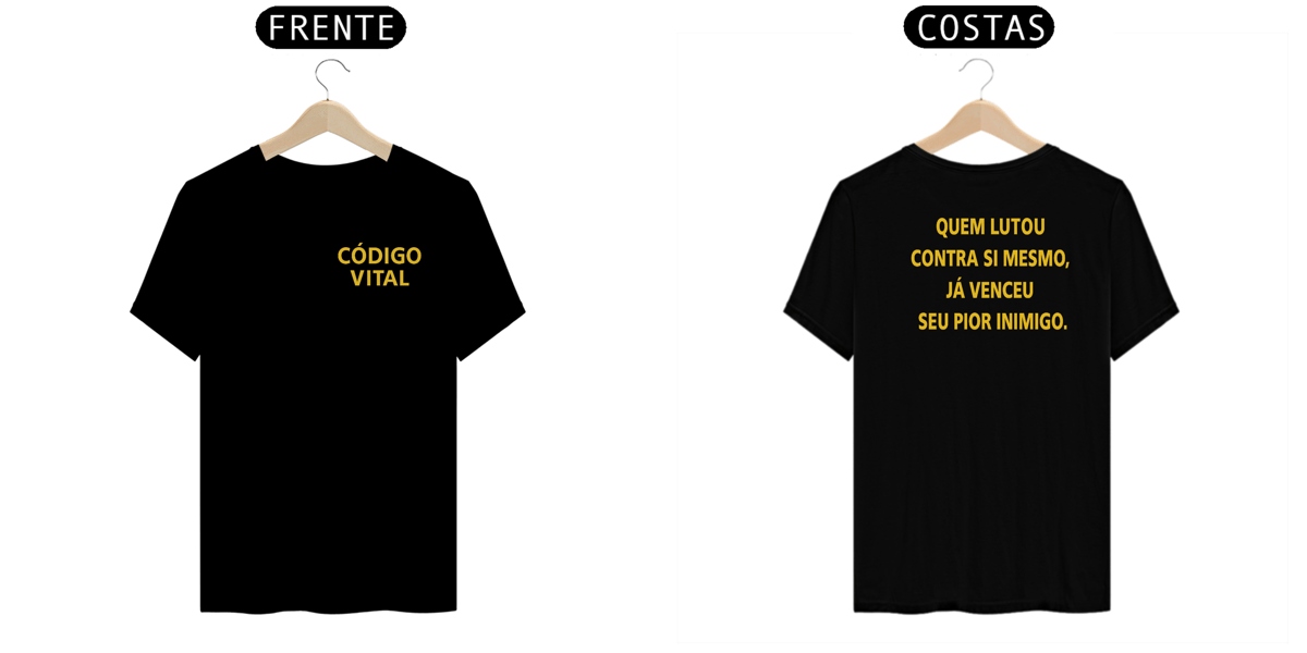 Nome do produto: camiseta código vital -  quem lutou contra si mesmo