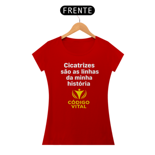 Nome do produto Camiseta Código Vital – Cicatrizes (Preta | Azul | Vermelha)