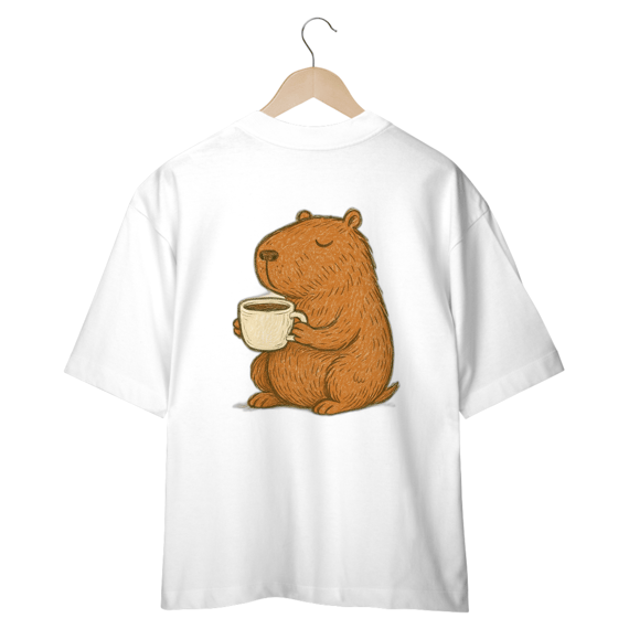 Camiseta Oversized “Capivara do Café”