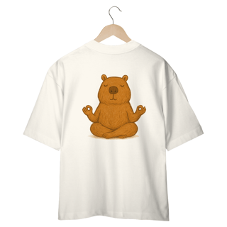 Nome do produto Camiseta Oversized “Capivara Zen”