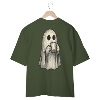 Nome do produto Camiseta Oversized “Fantasma do Café”