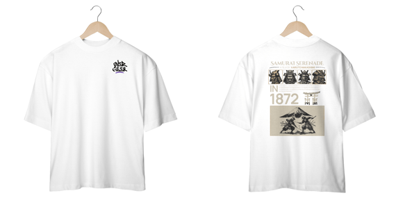 Camisa Oversized Streetwear - Samurai Serenade