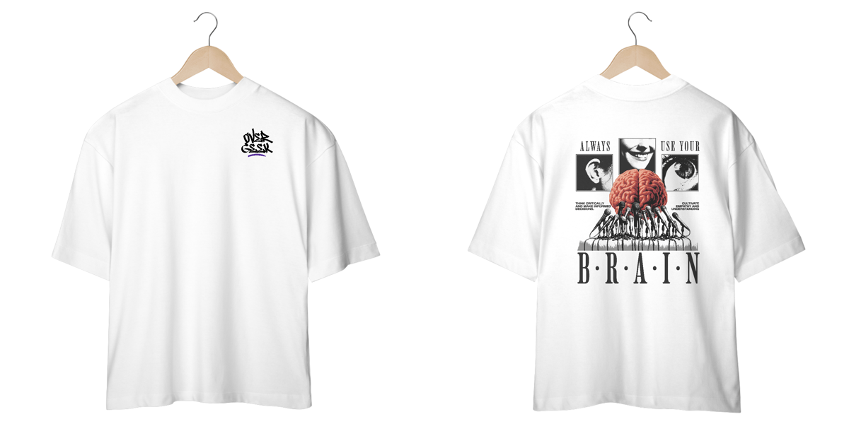 Nome do produto: Camisa Oversized Streetwear - Brain