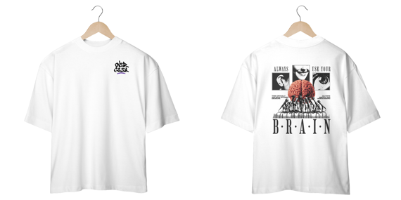 Camisa Oversized Streetwear - Brain