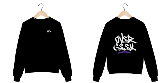 Moletom Gola Careca Família Over Geek