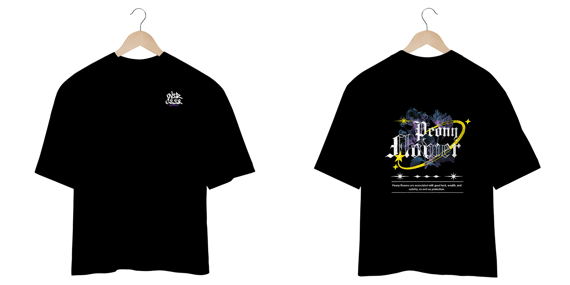 Camisa Oversized  Streetwear - Peony Flower