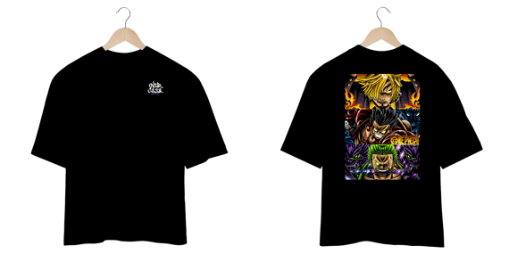 Camisa Oversized Sanji & Luffy & Zoro - Over Geek