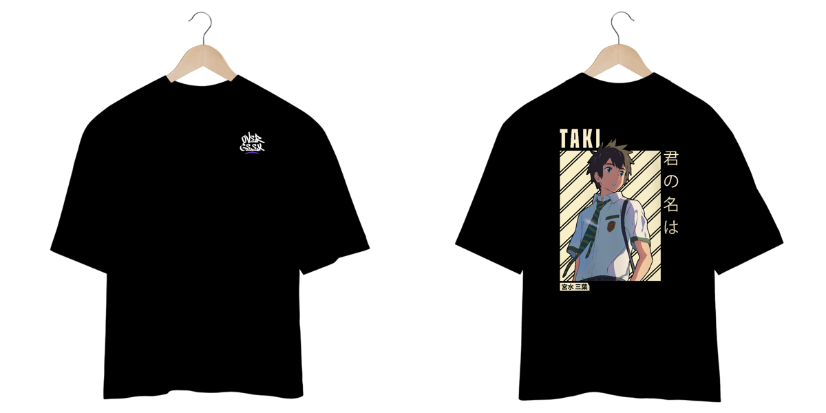 Nome do produto: Camisa Oversized Taki Tachibana (Your Name) - Over Geek