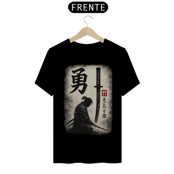 Camiseta Samurai Zen – 勇 (Coragem)