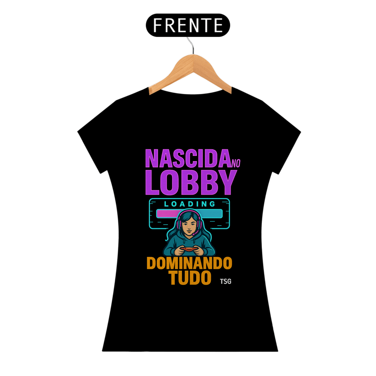 Nome do produto: Camiseta TSG - Nascida no lobby dominando tudo (Baby Long Quality)