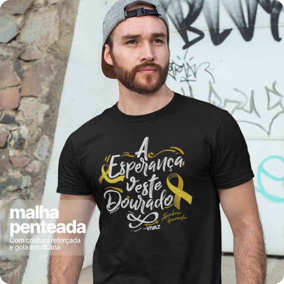 Camiseta Unissex - A Esperança Veste Dourado