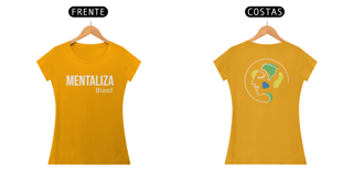 Nome do produto Baby look clássica com logo - Mentaliza branco