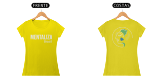 Nome do produto Baby look clássica com logo - Mentaliza branco