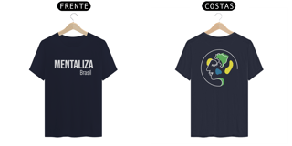 Nome do produto Camiseta clássica com logo - Mentaliza branco