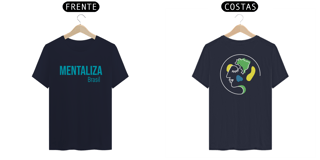 Nome do produto Camiseta clássica com logo - Mentaliza azul piscina