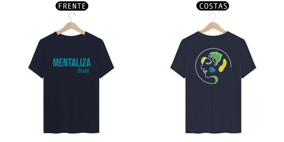 Camiseta clássica com logo - Mentaliza azul piscina