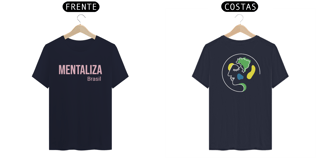 Nome do produto Camiseta clássica com logo - Mentaliza rosa bebê