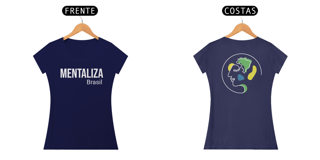 Nome do produto Baby look clássica com logo - Mentaliza branco