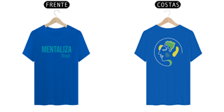 Nome do produto Camiseta clássica com logo - Mentaliza azul piscina