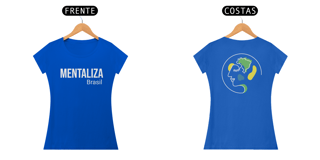Nome do produto Baby look clássica com logo - Mentaliza branco