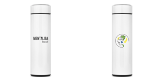 Nome do produto Garrafa Térmica com logo - Mentaliza preto