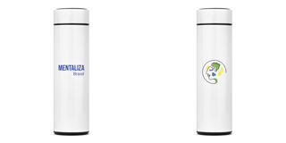 Garrafa Térmica com logo - Mentaliza azul marinho