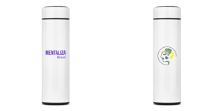 Nome do produto Garrafa Térmica com logo - Mentaliza roxo
