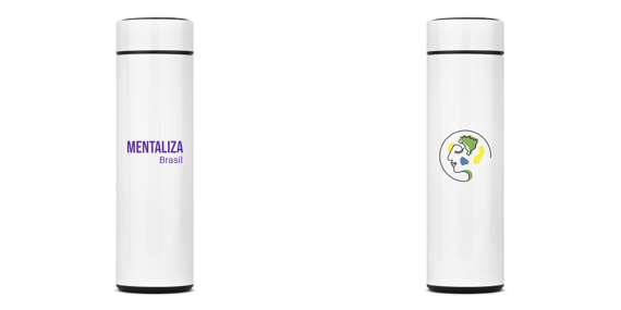 Garrafa Térmica com logo - Mentaliza roxo