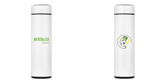Garrafa Térmica com logo - Mentaliza verde