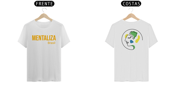 Camiseta clássica com logo - Mentaliza amarelo