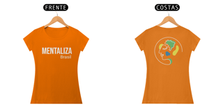 Nome do produto Baby look clássica com logo - Mentaliza branco