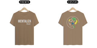 Nome do produto Camiseta clássica com logo - Mentaliza branco