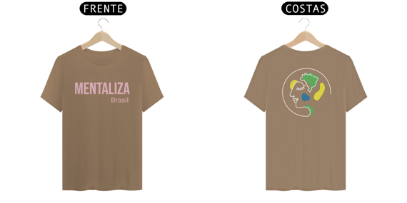 Camiseta clássica com logo - Mentaliza rosa bebê